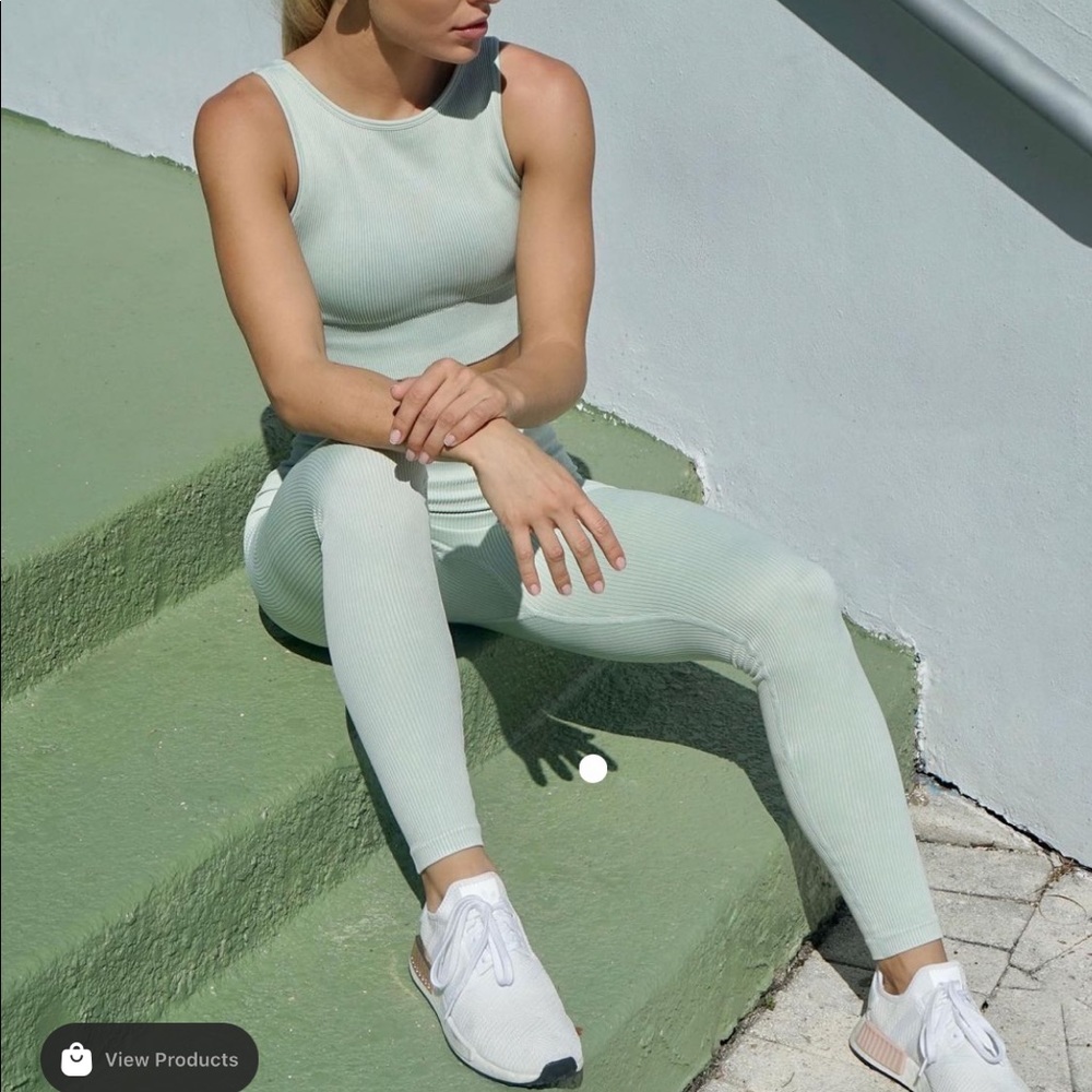 Mint green work out set